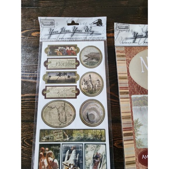 Stickers Lot - Stamping Station - Travel Explore Roap Trip NEW - Retired #15 - Picture 2 of 11
